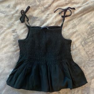 Gap black peplum top size S